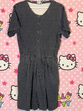 Vintage FADS Cotton Navy Blue Romper